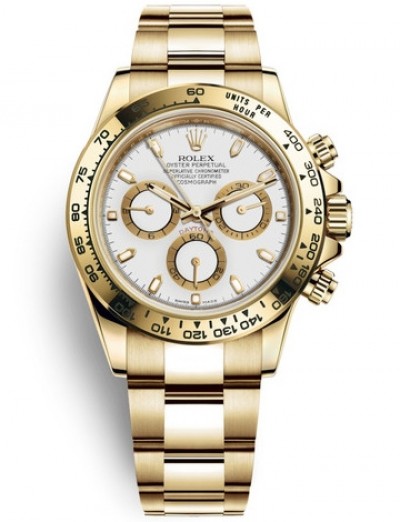 Rolex Daytona All Gold Watch 116508-0001 White Dial