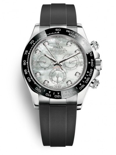 Rolex Daytona Watch Black Rubber 116519LN-0023 MOP Dial