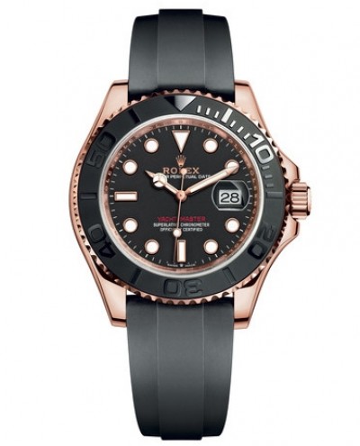 Rolex Yacht-Master Watch 126655-0002 Rubber Strap Black