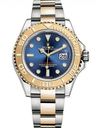 Rolex Yacht-Master Two Tone Gold Watch 16623-0001 Dark Blue