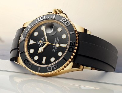 Rolex Yacht-Master Gold Watch 226658-0001 Rubber Black