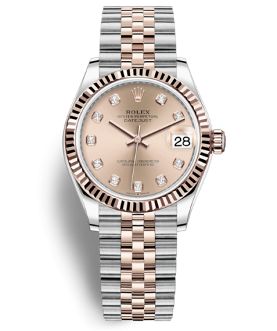 Rolex Lady-Datejust Two Tone Rose Gold Watch 278271-0024 Champagne