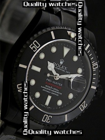 Rolex Submariner Pro-Hunter Watch PVD Coating Black