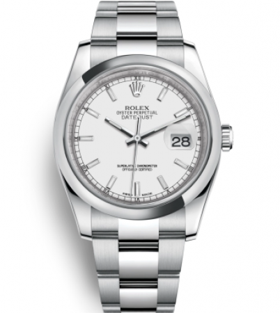 Rolex Datejust 36 Watch 116200-0058 White Dial