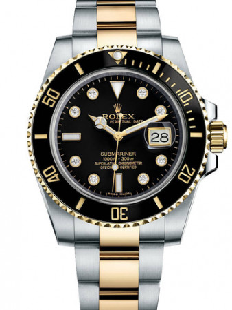 Rolex Submariner Date Two-Tone Watch 116613LN-0003 Black