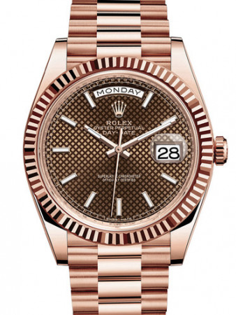 Rolex Day-Date II Rose Gold Watch 228235-0006 Presidential Chocolate