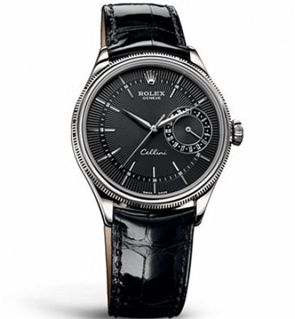 Rolex Cellini Date Watch 50519-0007 Black Dial