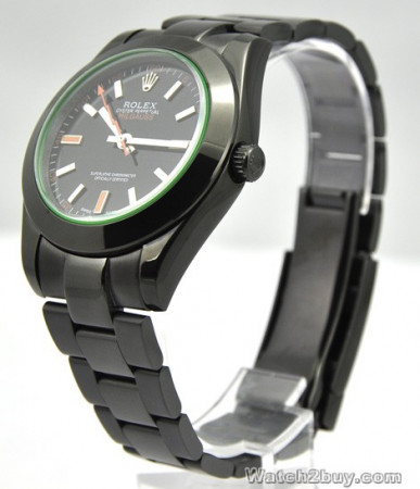 Rolex Milgauss Watch PVD Coating Black Dial