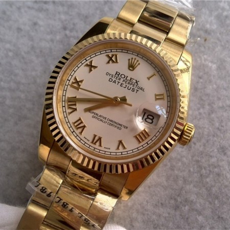 Rolex Datejust II All Gold Watch White Dial