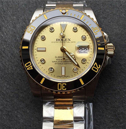 Rolex Submariner Cloned 3235 Movement Watch Gold Dial