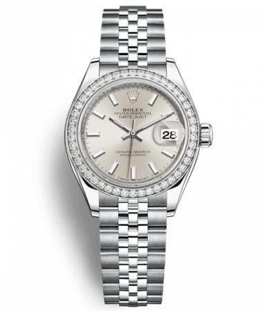 Rolex Lady-Datejust Watch 279384rbr-0007 Silver Dial