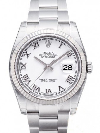 Rolex Datejust 36 Watch 116234-0090 White Dial