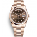 Rolex Day-Date Rose Gold Watch 118205F-0127 Oyster Chocolate