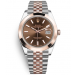 Rolex Datejust II Two-Tone Rose Gold Watch 126301-0002 Chocolate