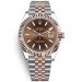 Rolex Datejust II Two-Tone Rose Gold Watch 126331-0002 Chocolate Dial