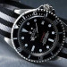 Rolex Submariner Vintage Watch Striped Cloth Strap Black