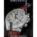 Rolex Daytona Watch Brown Leather Strap Diamonds-Paved Dial