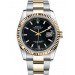 Rolex Datejust II Two-Tone Gold Watch 116233-0173 Black Dial
