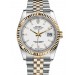 Rolex Datejust Watch Two Toned Gold 116233-0200 White Dial
