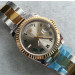 Rolex Day-Date Two-Tone Gold Watch Oyster Bracelet Gray